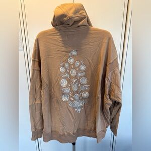 RARE FP Movement by Free People Brown Embroidered Women's Sweater